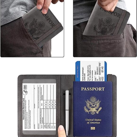 Leather Passport Cover  - Picture 4 of 5